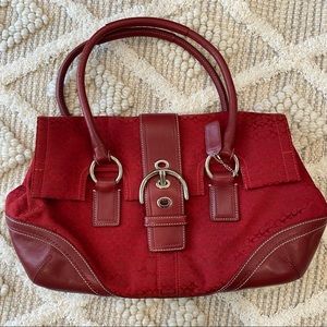 Coach red handbag